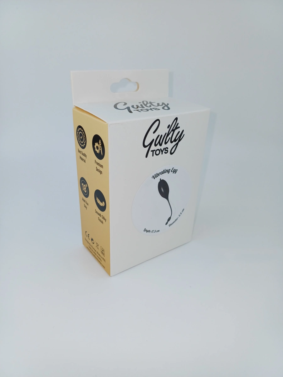 Ou Vibrator Mini Tongue, 10 Moduri Vibratii, Silicon, USB, Negru, Guilty Toys, #2, Erotic24.ro