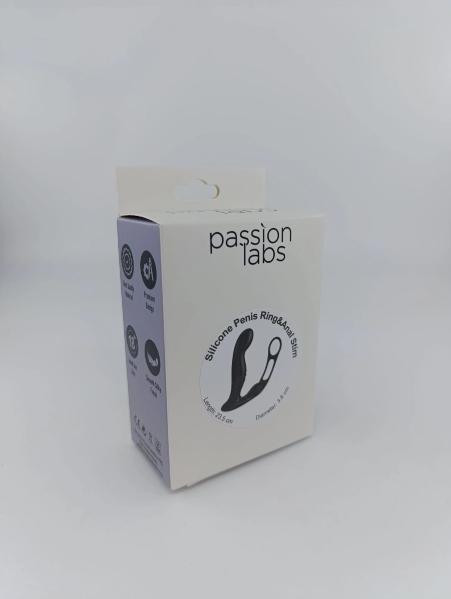 Stimulator Anal Hervy, 10 Moduri Vibratii, Silicon, USB, Negru, 12.5 cm, Passion Labs, Nr. 3, Erotic24.ro