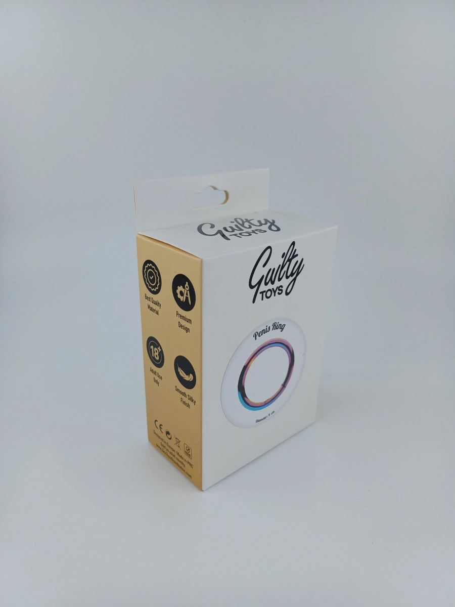 Inel Penis Metalic Rainbow, Guilty Toys, #3, Erotic24.ro