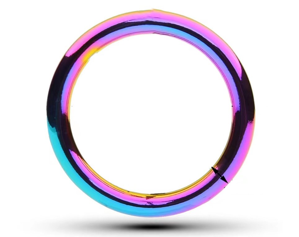 Inel Penis Metalic Rainbow, Guilty Toys, #2, Erotic24.ro