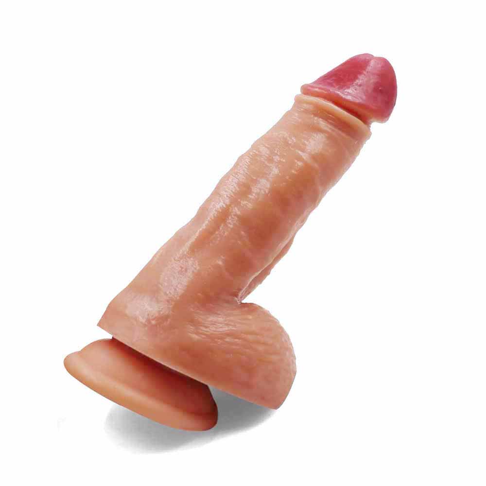 Dildo Realist Tarian, Silicon Lichid Dublu Stratificat, Natural, 20 cm, Guilty Toys, #2, Erotic24.ro