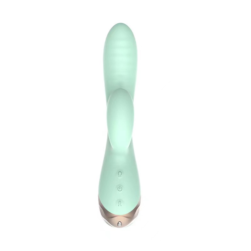 Vibrator Iepuras Inflatable Sahara, 10 Moduri Vibratii, Silicon, USB Magnetic, Verde, 19.5 cm, Passion Labs, Sensations, #2, Erotic24.ro