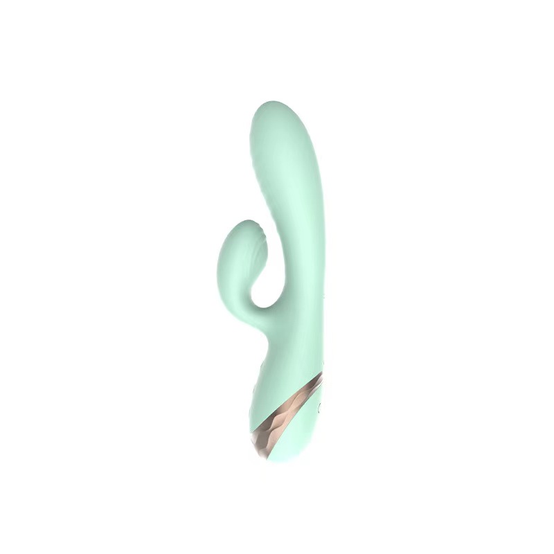 Vibrator Iepuras Inflatable Sahara, 10 Moduri Vibratii, Silicon, USB Magnetic, Verde, 19.5 cm, Passion Labs, Sensations, #3, Erotic24.ro