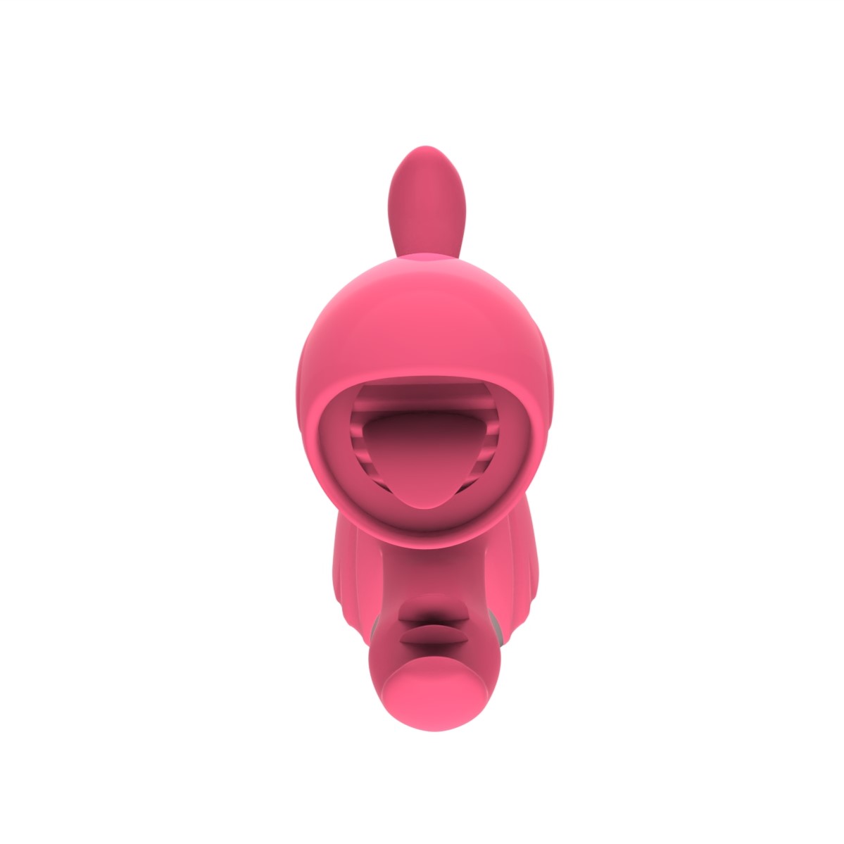 Vibrator Iepuras Leila, Vibrating&Licking, Silicon, USB, Roz, 22 cm, Mokko Toys, Good Vibes, #7, Erotic24.ro