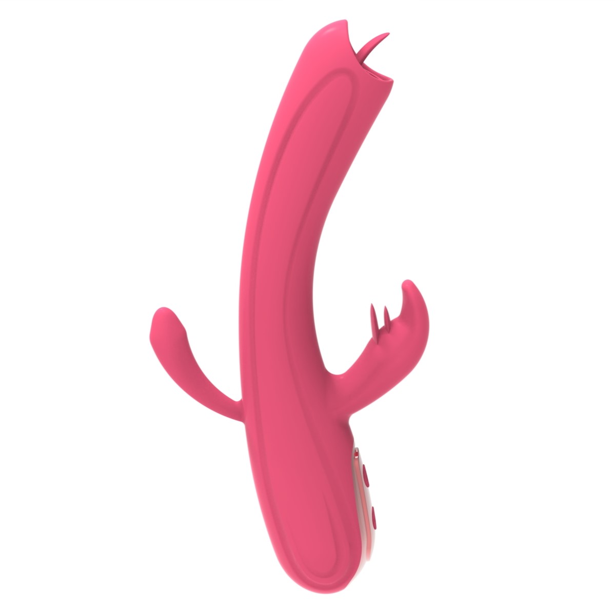 Vibrator Iepuras Leila, Vibrating&Licking, Silicon, USB, Roz, 22 cm, Mokko Toys, Good Vibes, #3, Erotic24.ro