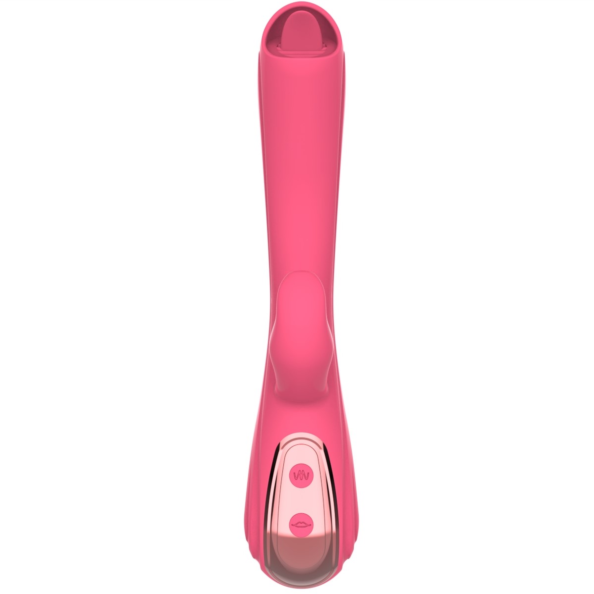 Vibrator Iepuras Leila, Vibrating&Licking, Silicon, USB, Roz, 22 cm, Mokko Toys, Good Vibes, #2, Erotic24.ro