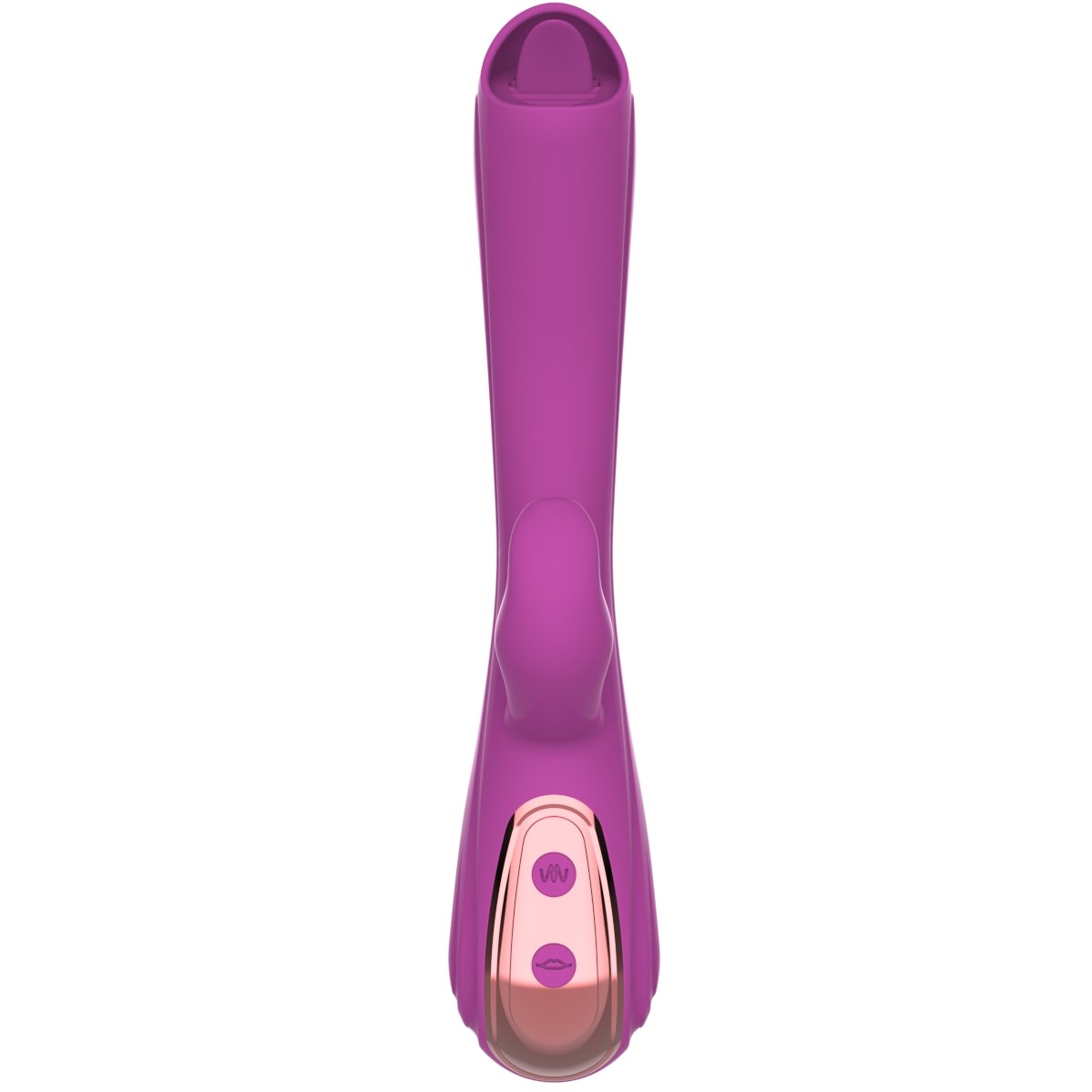 Vibrator Iepuras Leila, Vibrating&Licking, Silicon, USB, Mov, 22 cm, Mokko Toys, Good Vibes, #4, Erotic24.ro