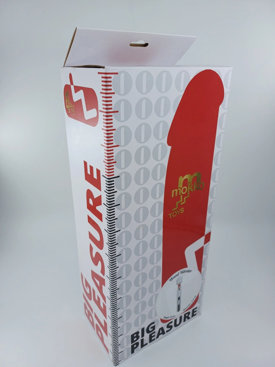 Vibrator Masaj Strong, 10 Moduri Vibratii si 7 Intensitati, Ecran LCD, TPE, Alb, 33 cm, Mokko Toys, #5, Erotic24.ro