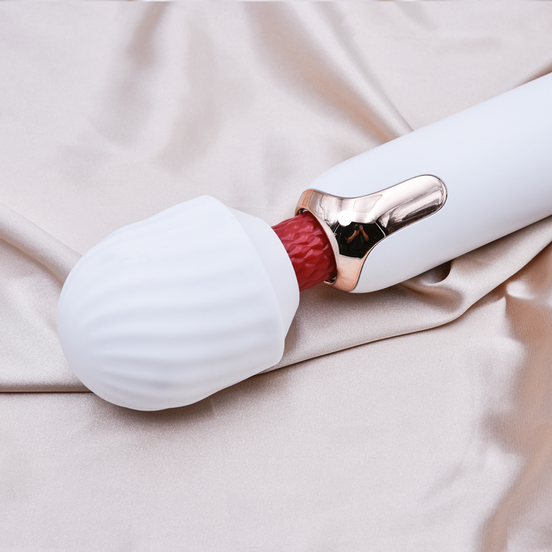 Vibrator Masaj Strong, 10 Moduri Vibratii si 7 Intensitati, Ecran LCD, TPE, Alb, 33 cm, Mokko Toys, #3, Erotic24.ro