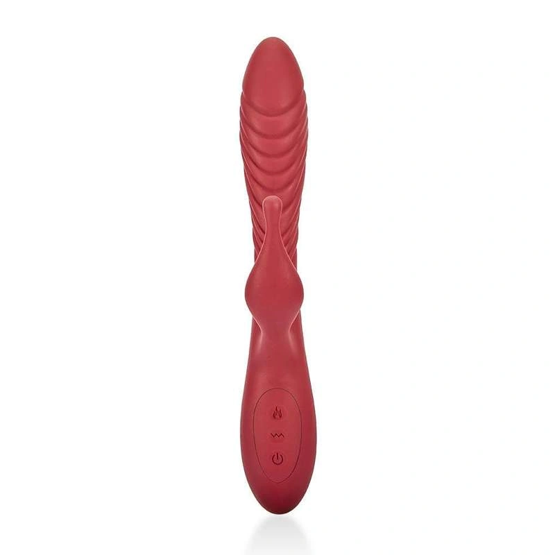 Vibrator Iepuras Tessa, 10 Moduri Vibratii, Silicon, USB, Rosu, 21.8 cm, Mokko Toys, Velvet Obsession, #3, Erotic24.ro