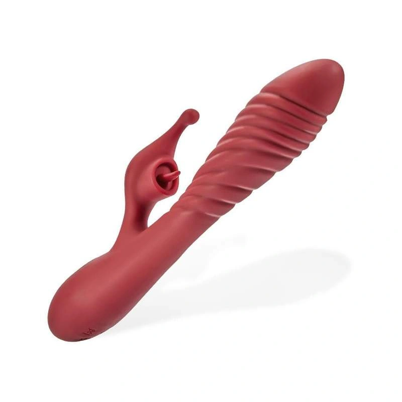 Vibrator Iepuras Tessa, 10 Moduri Vibratii, Silicon, USB, Rosu, 21.8 cm, Mokko Toys, Velvet Obsession