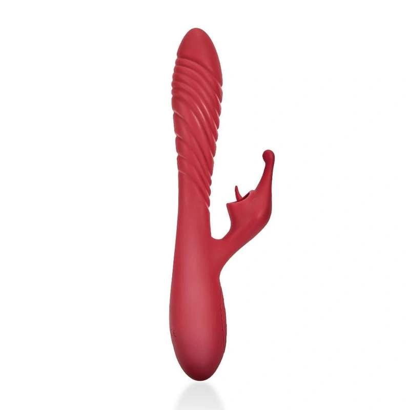 Vibrator Iepuras Tessa, 10 Moduri Vibratii, Silicon, USB, Rosu, 21.8 cm, Mokko Toys, Velvet Obsession, #2, Erotic24.ro
