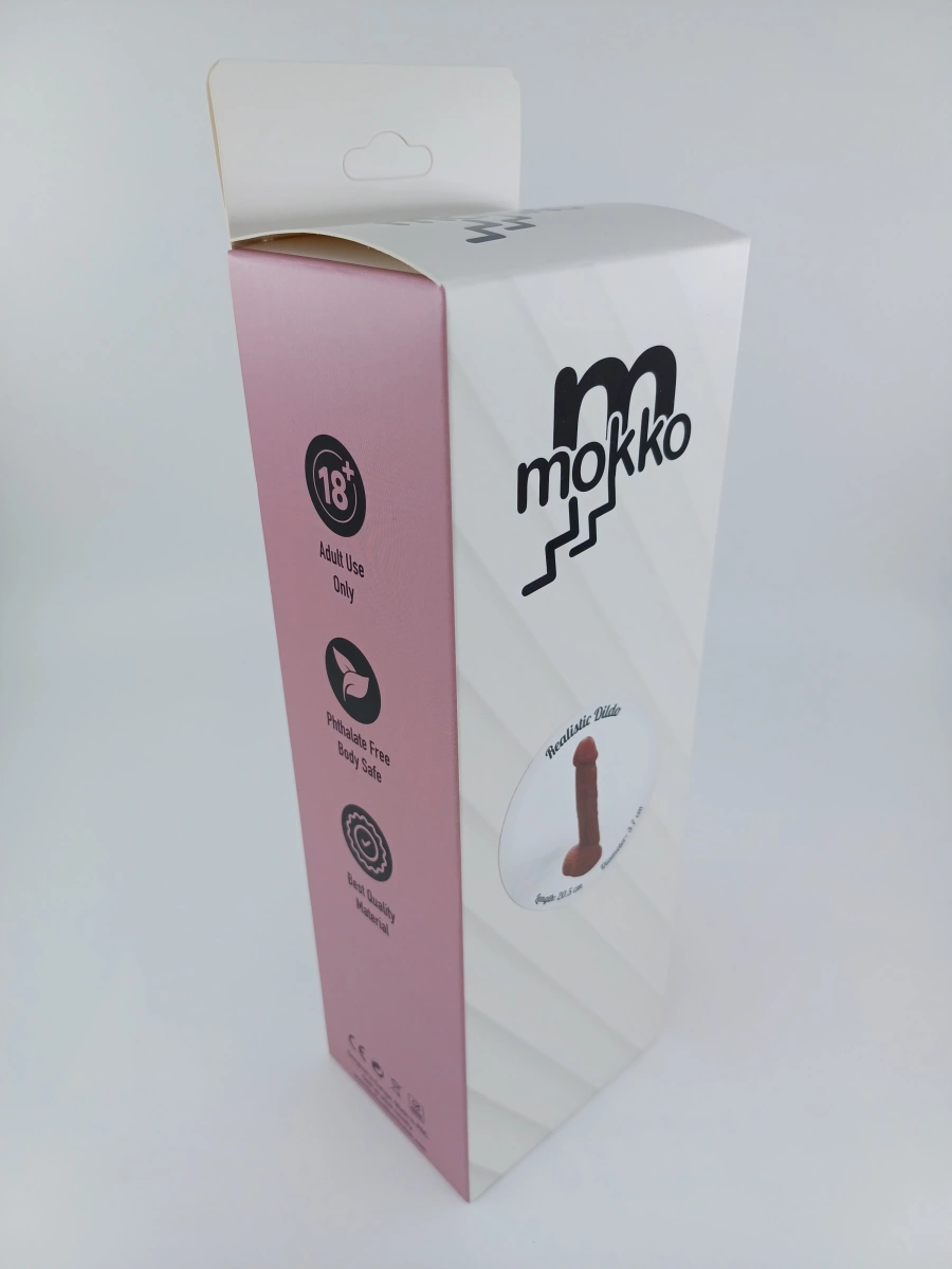 Dildo Realist Orson, Silicon Lichid, Caramel, 20.5 cm, Mokko Toys, Nr. 2, Erotic24.ro