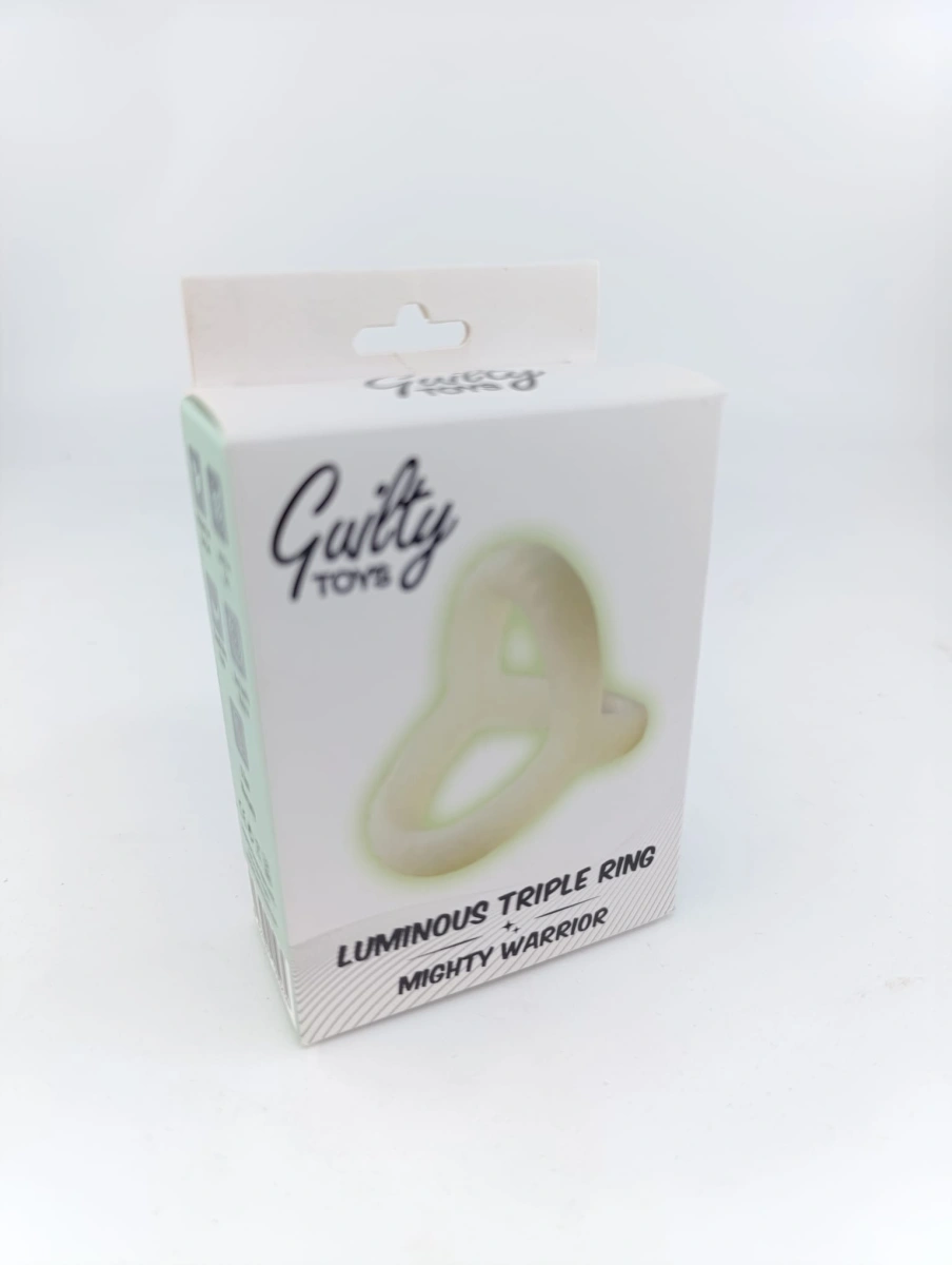 Inel de Penis Silicon Fosforescent Guilty Toys, #3, Erotic24.ro