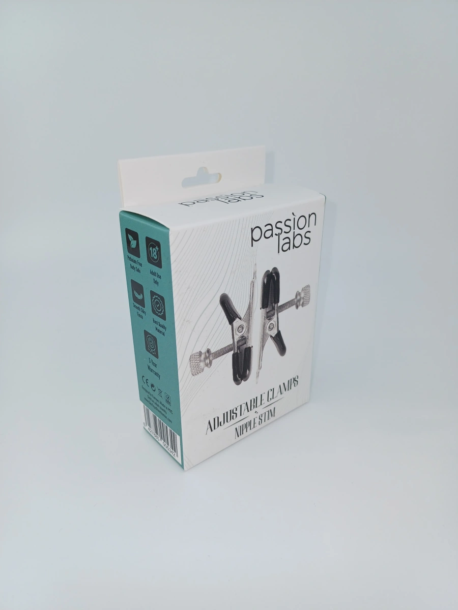 Clame Sfarcuri Adjustable Clamps, Metal, Argintiu, Pasion Labs, Nipple Stim, Nr. 2, Erotic24.ro