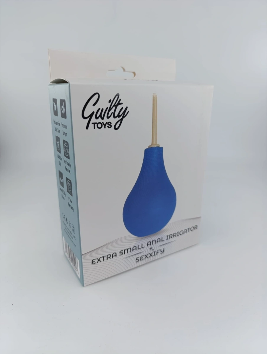 Anal Irrigator Extra Small Albastru 89 ml Guilty Toys, #2, Erotic24.ro