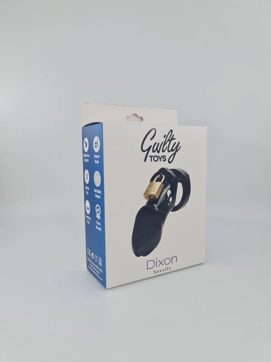 Cusca de Castitate Dixon Maximum Security Neagra Guilty Toys, Nr. 4, Erotic24.ro