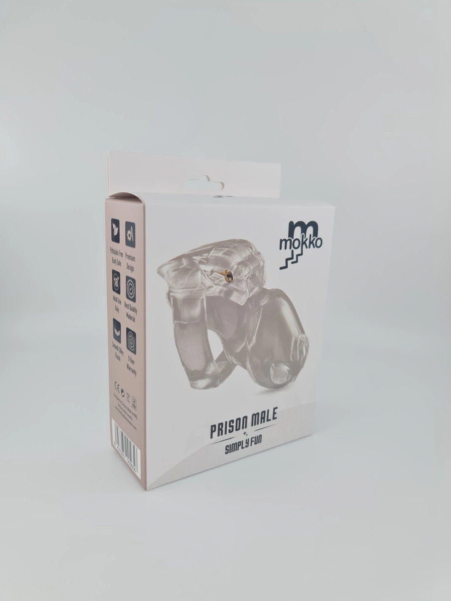 Cusca de Castitate Prison Male, Transparenta, Mokko Toys, #3, Erotic24.ro