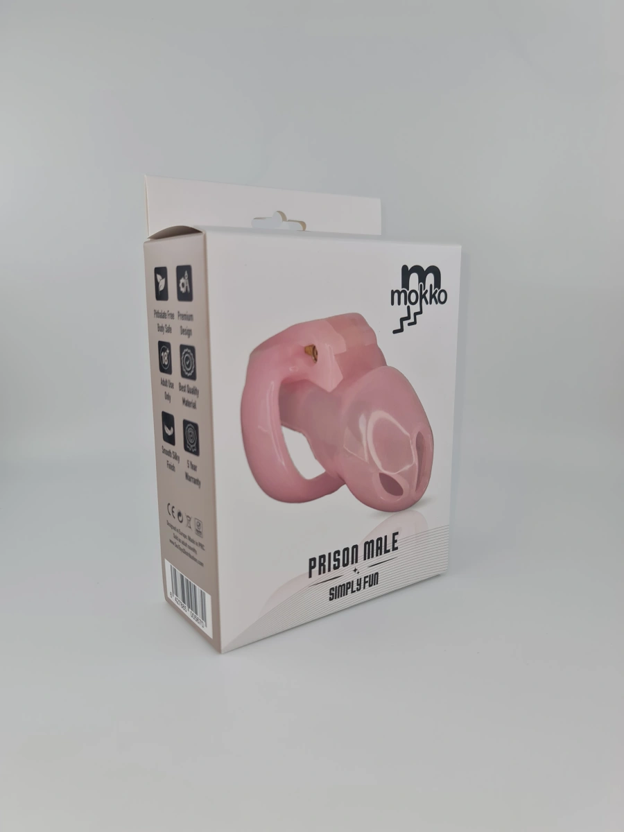 Cusca de Castitate Prison Male, Roz, Mokko Toys, #2, Erotic24.ro