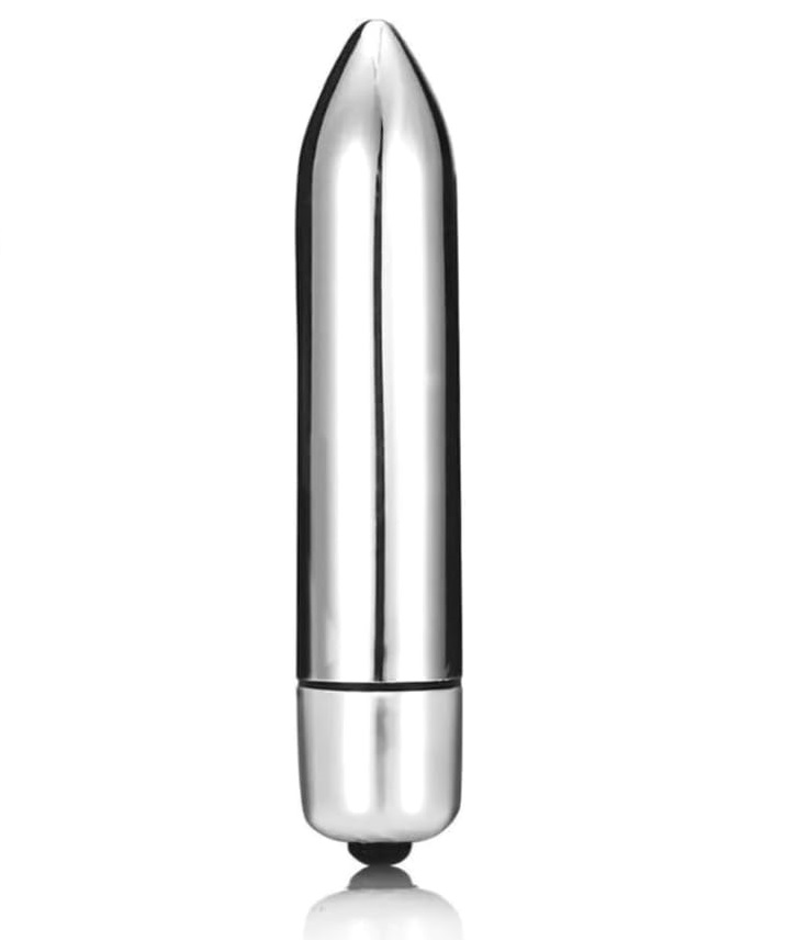 Vibrator Glont Zoe, 10 Moduri Vibratii, Argintiu, 9 cm, Mokko Toys