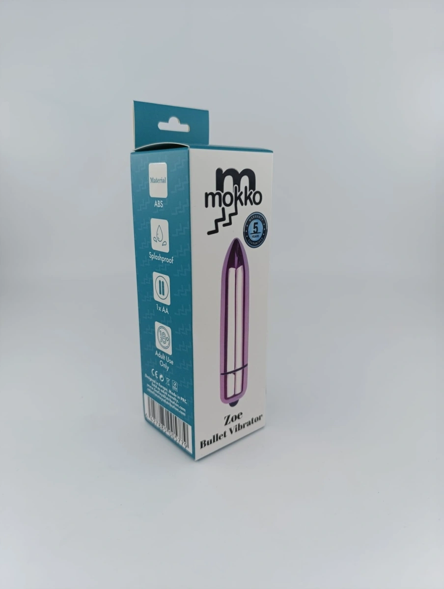 Vibrator Glont Zoe, 10 Moduri Vibratii, Roz Metalizat, 9 cm, Mokko Toys, #2, Erotic24.ro