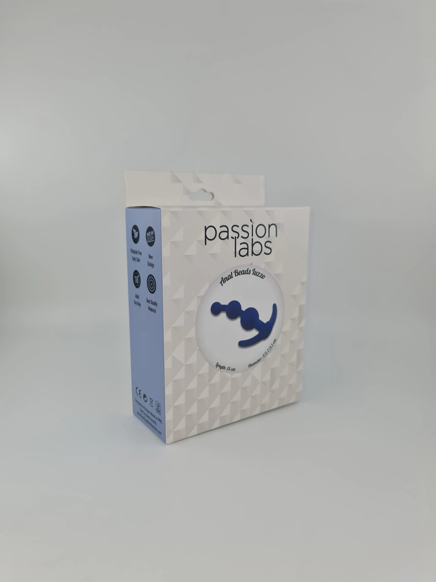 Bile Anale Iuzzo, Silicon, Albastru, 13 cm, Passion Labs, #2, Erotic24.ro