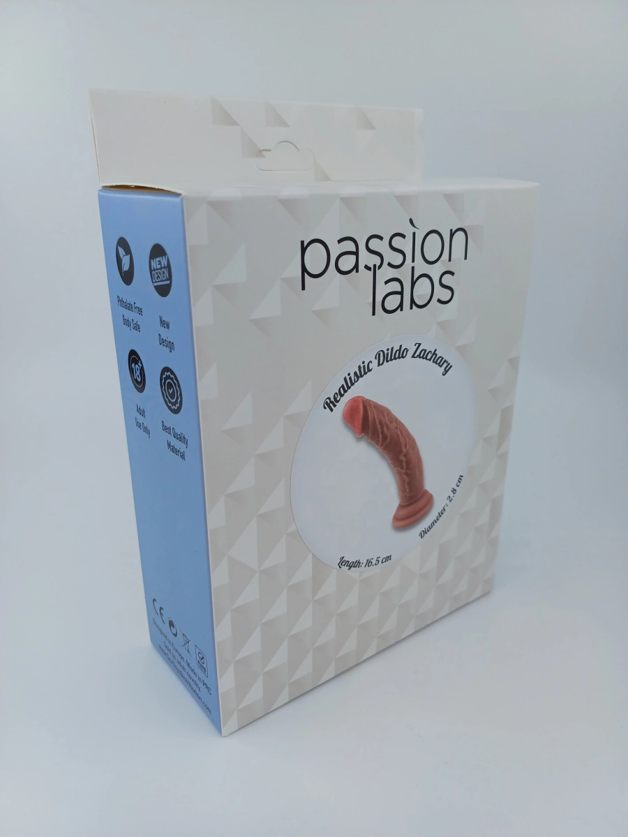 Dildo Mini Realist Zachary Silicon Lichid Dubla Densitate 16.5 cm Passion Labs, #24, Erotic24.ro