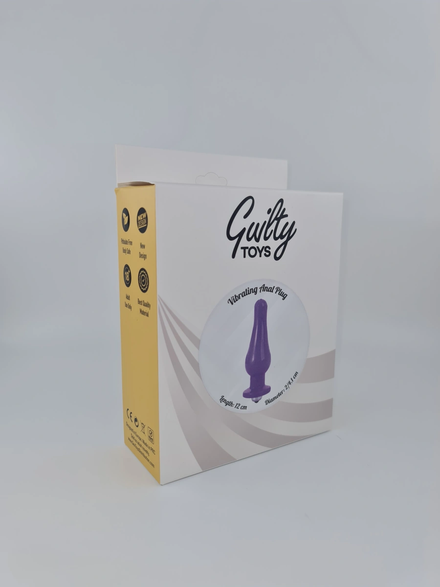 Dop Anal Kent cu Vibratii, Mov, 12 cm, Guilty Toys, #3, Erotic24.ro
