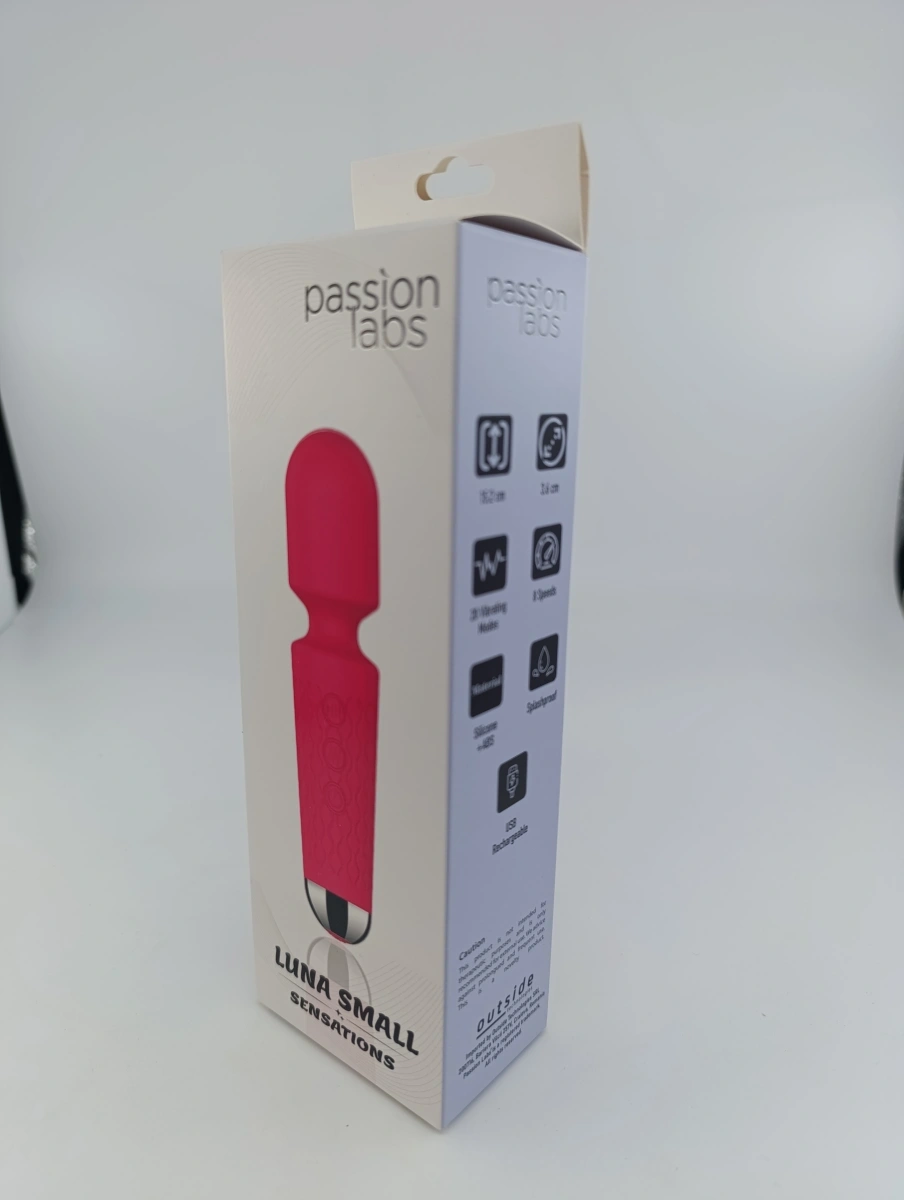 Vibrator Masaj Luna Small 20 Moduri Vibratii+8 Intensitati de Viteza, USB, Silicon, Roz, 15 cm, Passion Labs, #2, Erotic24.ro