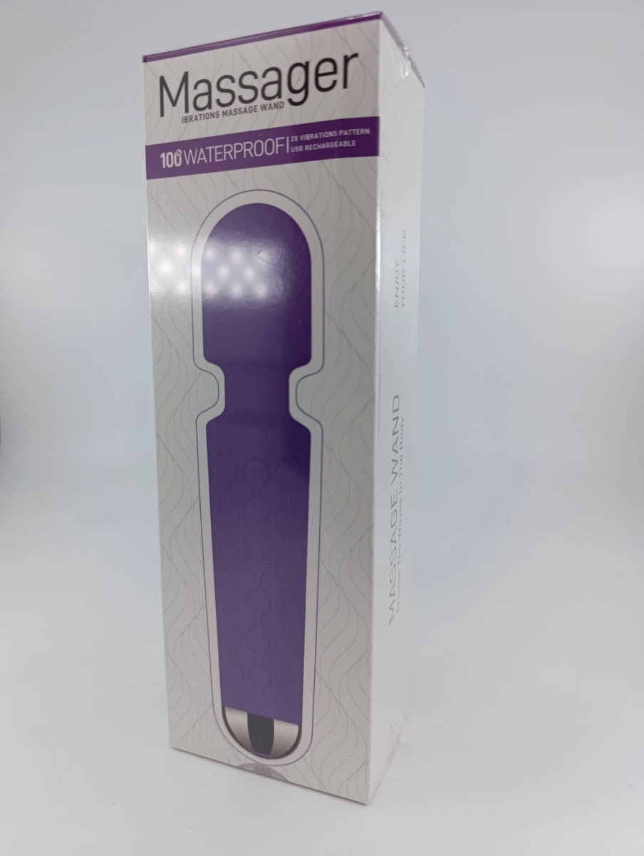 Vibrator Masaj Luna 20 Moduri Vibratii+8 Intensitati de Viteza, USB, Silicon, Mov, 20 cm, Nr. 2, Erotic24.ro