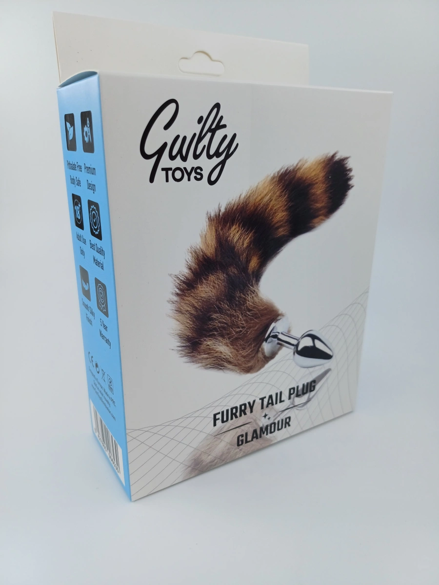 Dop Anal cu Coada Furry Tail Plug, Small, Guilty Toys, Glamour, #4, Erotic24.ro