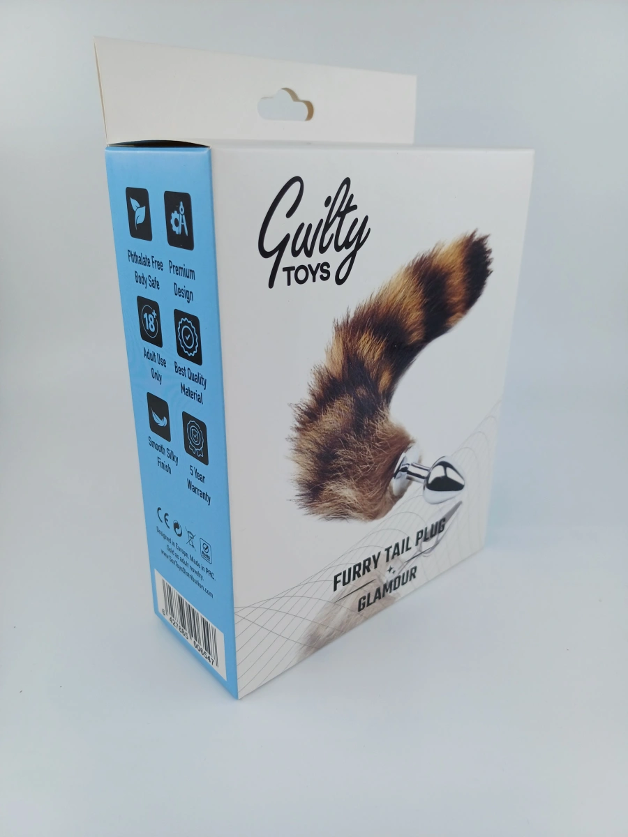 Dop Anal cu Coada Furry Tail Plug, Medium, Guilty Toys, Glamour, #4, Erotic24.ro