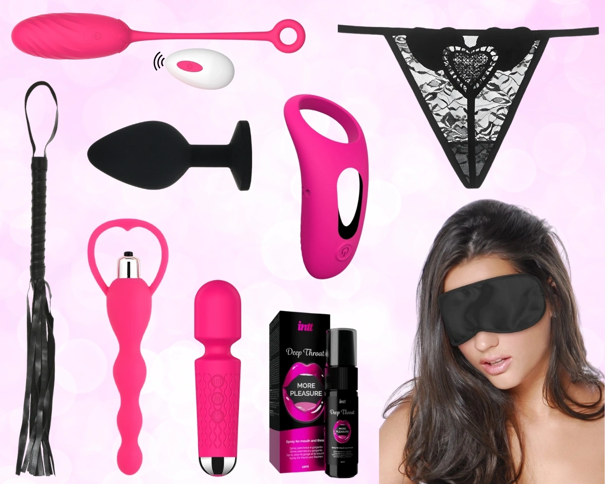 Cautare: Kit Valentine's Day - Kit Valentine's Day Fuchsia Fever Pleasure Set, 8 Accesorii, Fucsia/Negru, Erotic24.ro