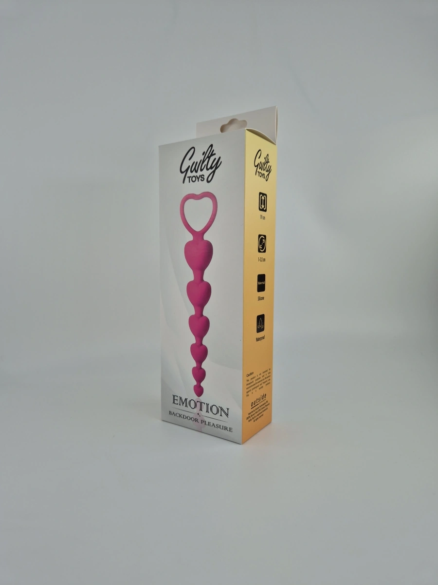 Bile Anale Emotion, Silicon, Roz, 19 cm, Guilty Toys, Backdoor Pleasure, Nr. 2, Erotic24.ro