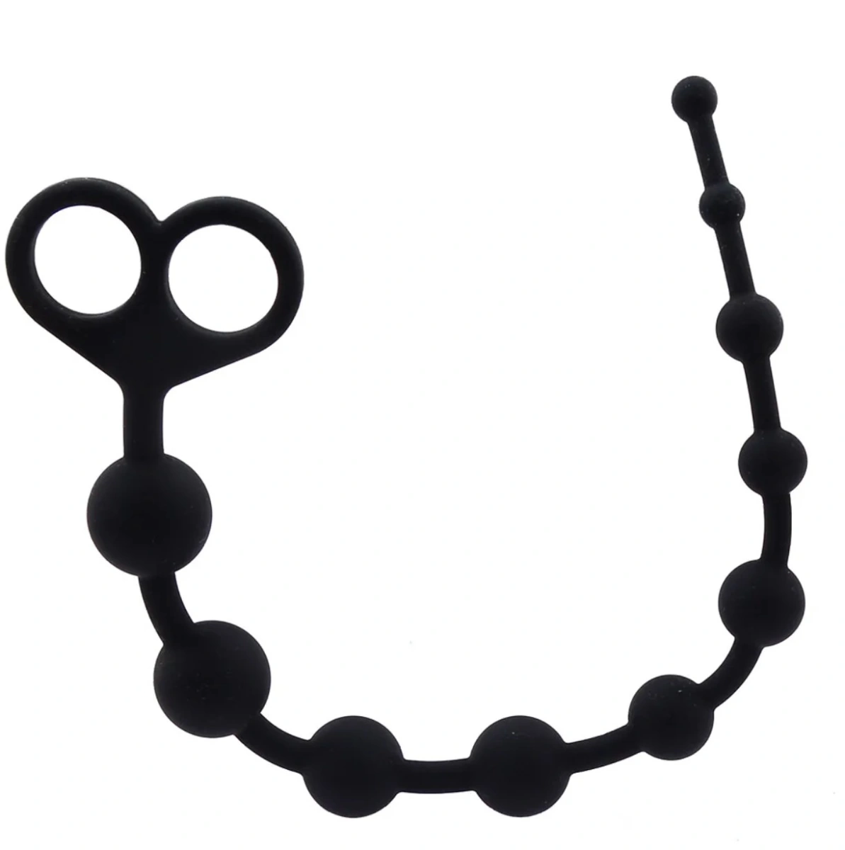 Bile Anale Long Anal Beads, Silicon, Negru, Mokko Toys, Simply Fun, #2, Erotic24.ro