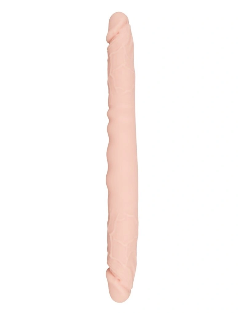 Dildo Dublu Real Slim, Silicon, Natural, 30 cm