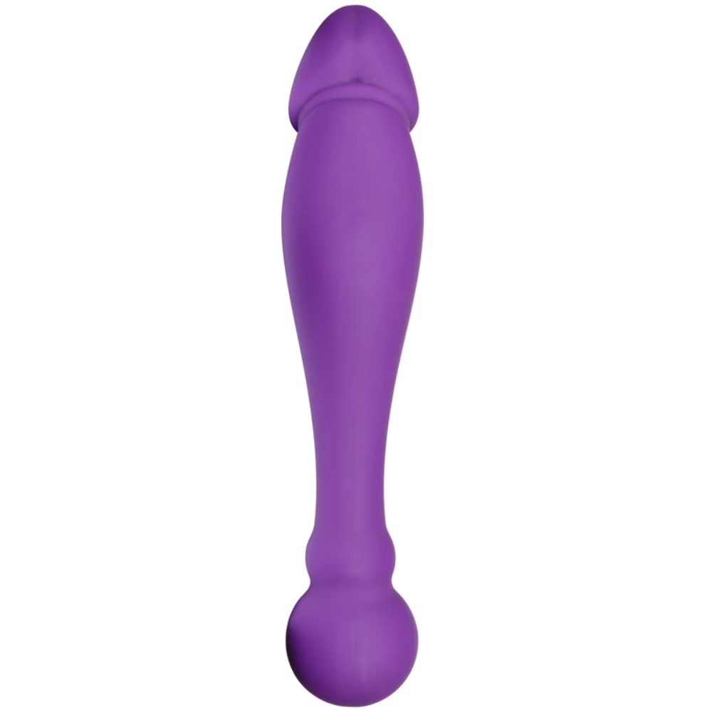 Dildo Dublu Finn, Silicon, Mov, 18 cm, Passion Labs, Sensations, #2, Erotic24.ro