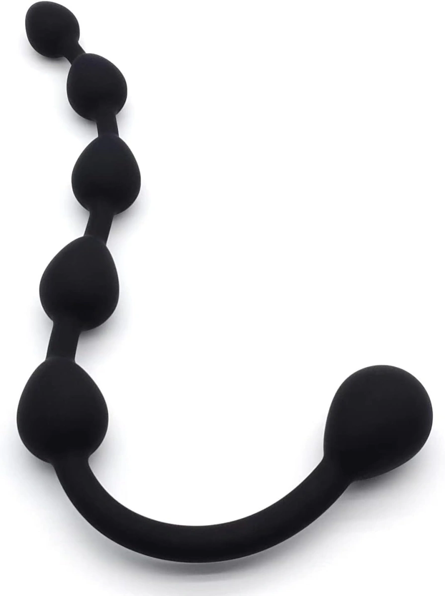 Bile Anale Merra Anal Beads, Silicon, Negru, 29.5 cm, Guilty Toys, Backdoor Pleasure