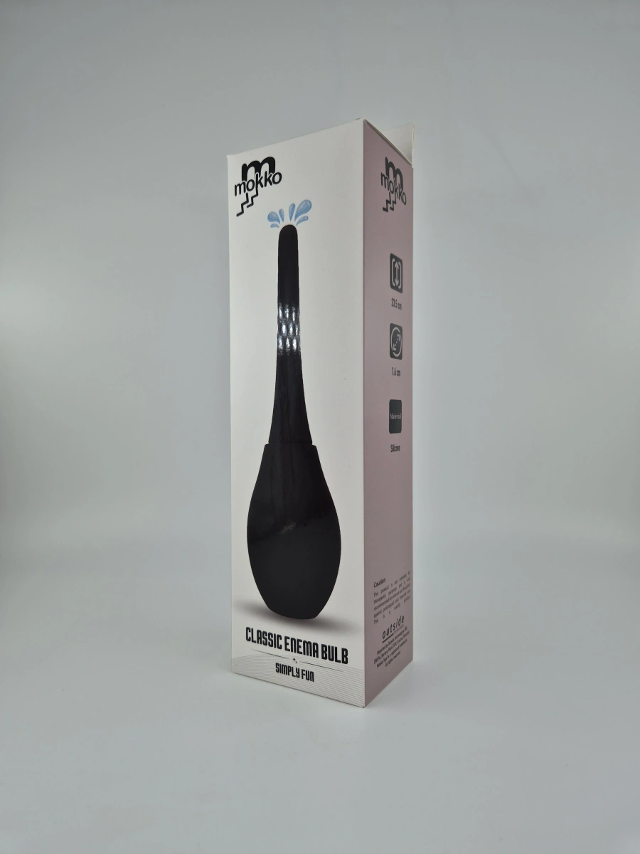 Irigator Anal Classic Enema Bulb, Silicon, Negru, 23.5 cm, Mokko Toys, Simply Fun, #2, Erotic24.ro