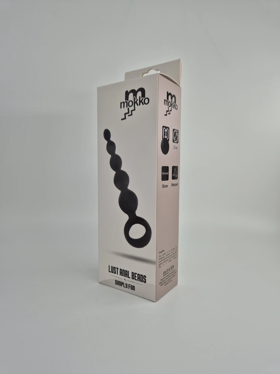 Bile Anale Lust, Silicon, Negru, 12.5 cm, Mokko Toys, #2, Erotic24.ro