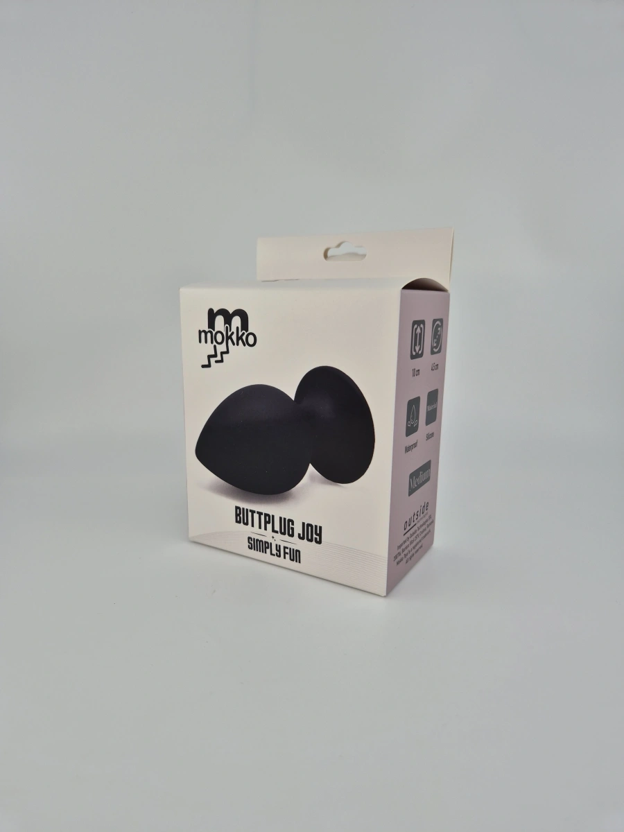 Dop Anal Butplug Joy Medium, Silicon, Negru, 10 cm, Mokko Toys, #2, Erotic24.ro