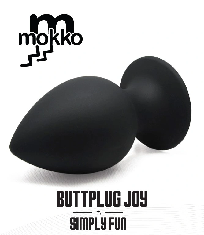 Dop Anal Butplug Joy Medium, Silicon, Negru, 10 cm, Mokko Toys