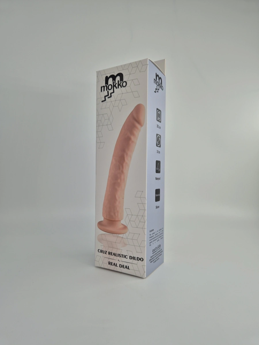 Dildo Realist Cruz, Silicon, Natural, 20.5 cm, Mokko Toys, Real Deal, #2, Erotic24.ro