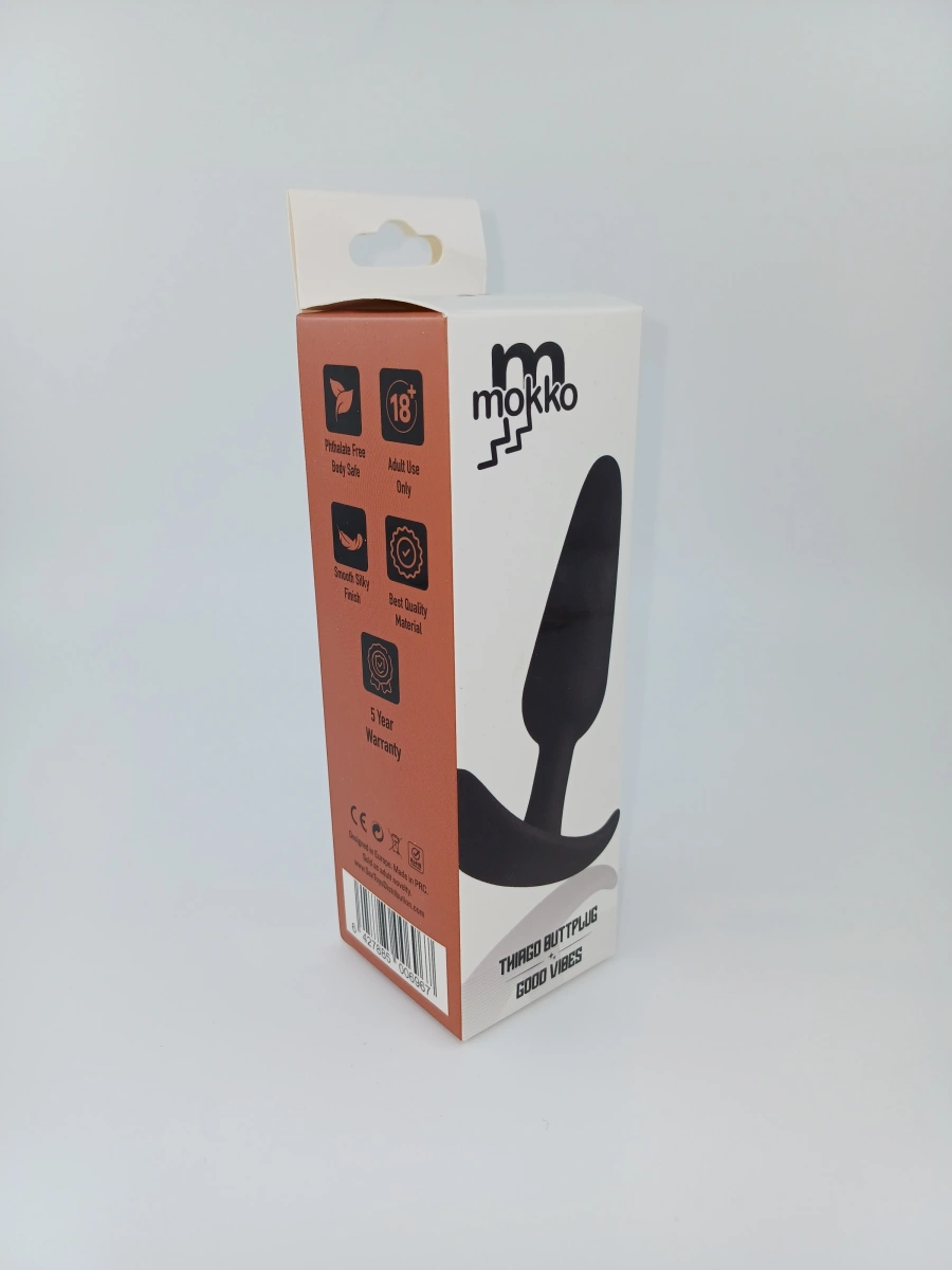 Dop Anal Thiago Buttplug Large, Silicon, Negru, 12.5 cm, Mokko Toys, Good Vibes, #3, Erotic24.ro