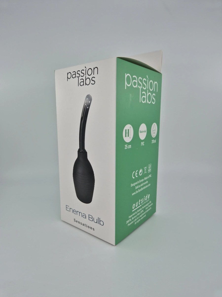 Irigator Enema Bulb 310 ml, Negru, Passion Labs, Nr. 6, Erotic24.ro
