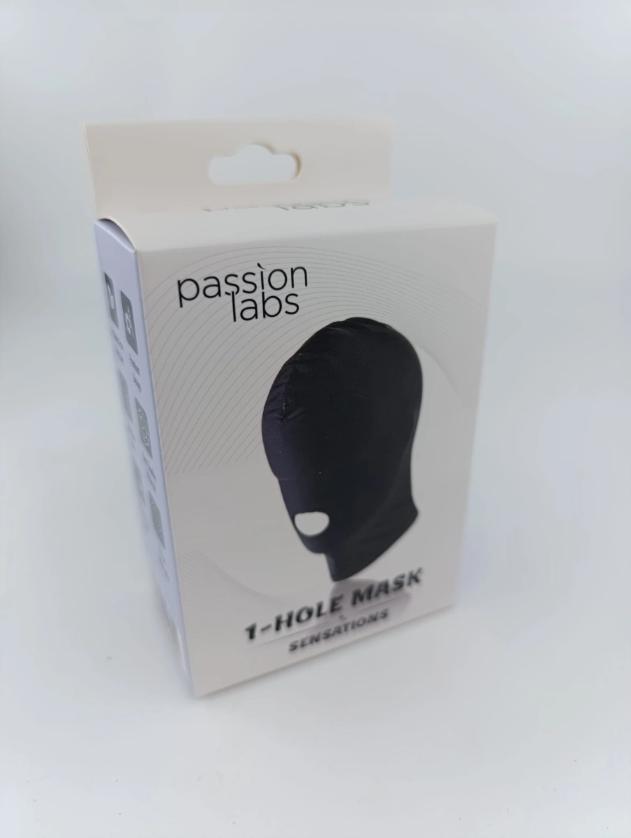 Masca 1-Hole, Negru, Passion Labs, #4, Erotic24.ro