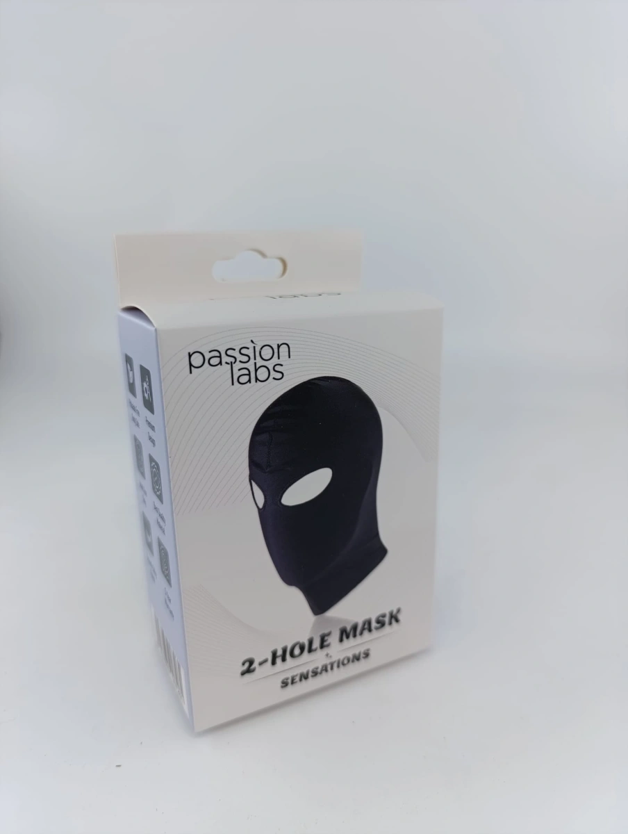 Masca 2-Hole, Negru, Passion Labs, #5, Erotic24.ro