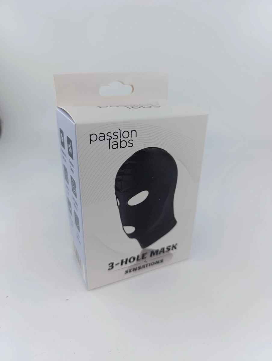 Masca 3-Hole, Negru, Passion Labs, #4, Erotic24.ro