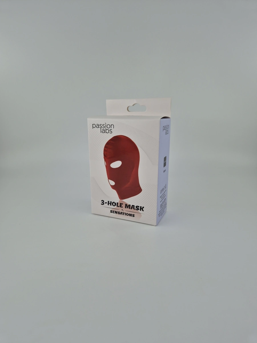 Masca 3-Hole, Rosu, Passion Labs, #2, Erotic24.ro