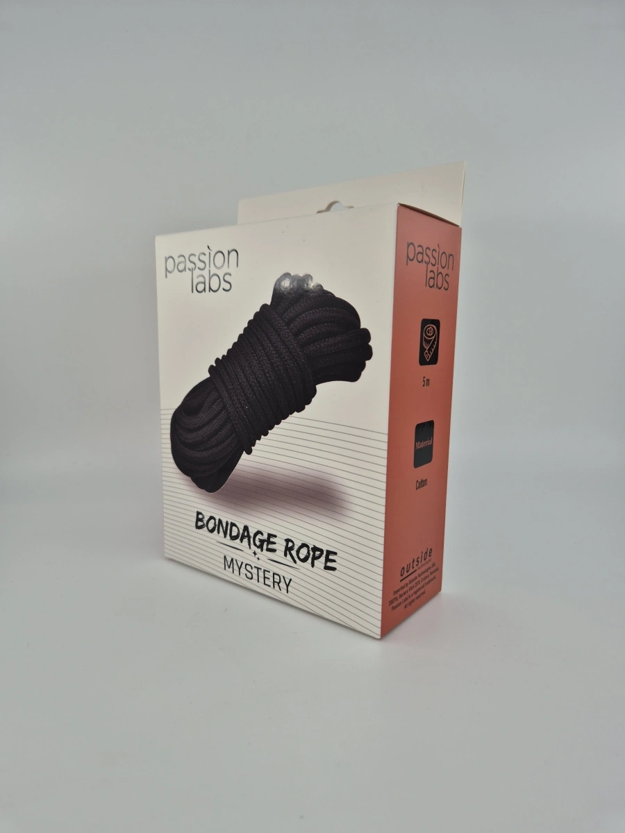 Sfoara Bondage Rope, 5 m, Negru, Passion Labs, #2, Erotic24.ro